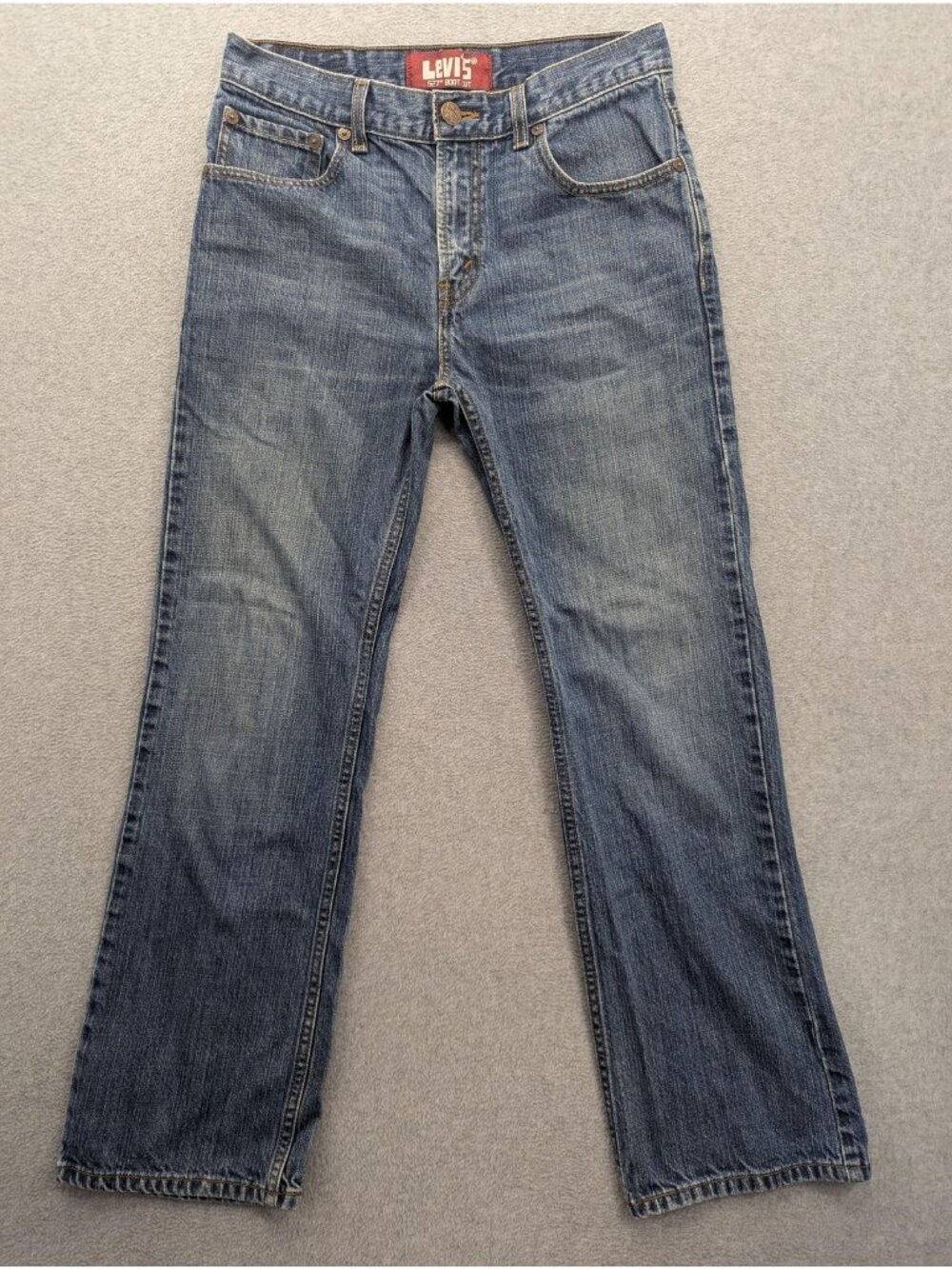 Levis 527 Bootcut Jeans Boys 18 Regular 29x29 Blue Medium Wash Denim Zip Fly